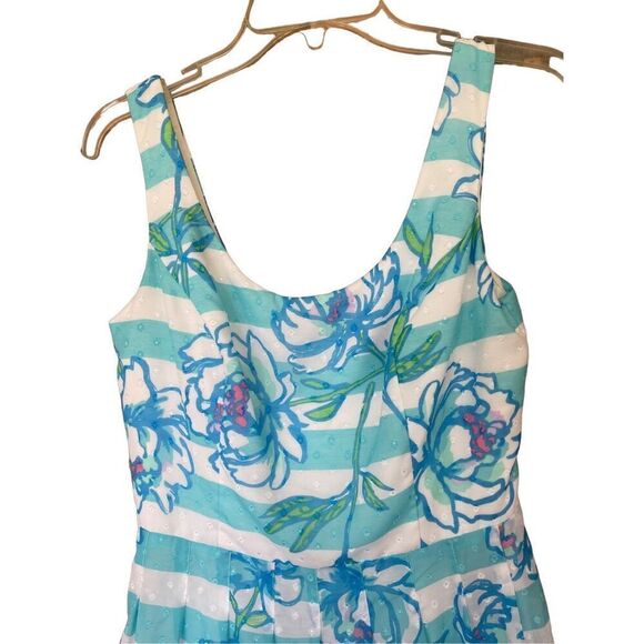Lilly Pulitzer Womens Shorely Blue Tossing The Line Posey Mini Dress Size 4 - Picture 11 of 12